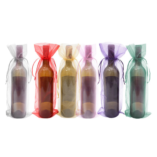 50pcs Organza Wine Bags 140x360mm