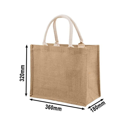 Jute Tote Shopping Bags 3 Sizes