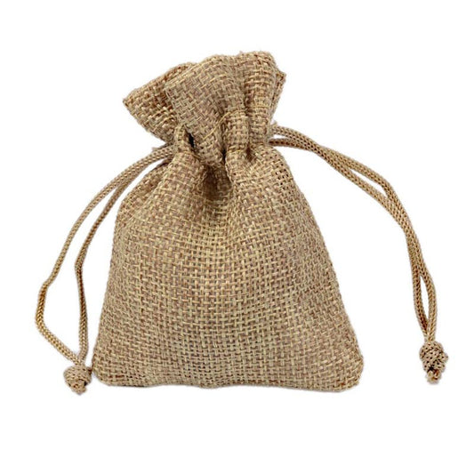 Burlap Jute Drawstring Bags Brown - 7 Sizes