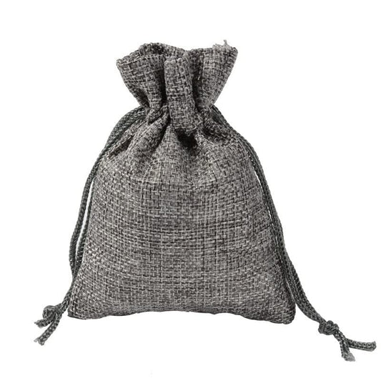 Burlap Jute Drawstring Bags Grey - 7 Sizes