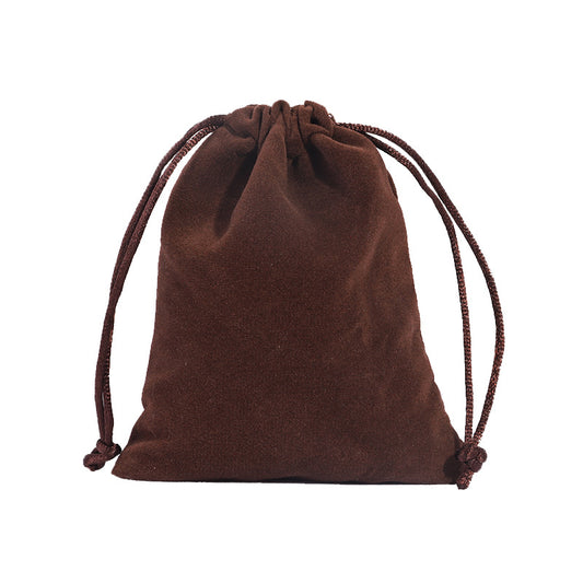 Double Sided Brown Velvet Drawstring Bags - 4 Sizes