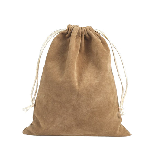 Double Sided Camel Velvet Drawstring Bags - 5 Sizes