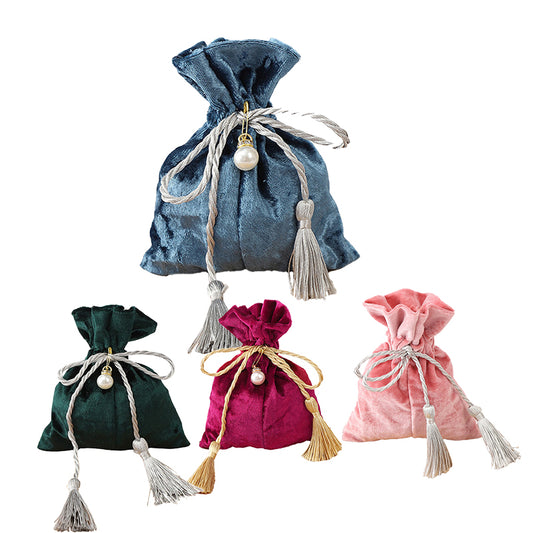 Luxury Felt Velvet Drawstring Bags 120x140mm