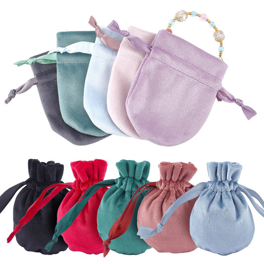 Luxury Felt Velvet Drawstring Bags 80x100mm