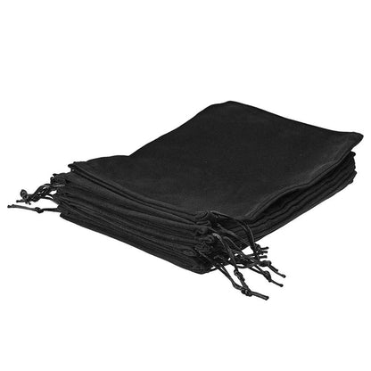 Single Sided Black Velvet Drawstring Bags - 5 Sizes