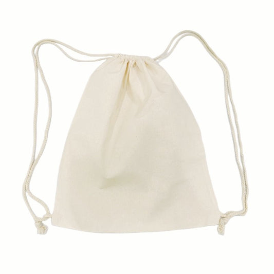 Calico Drawstring BackPack Bags 350x410mm