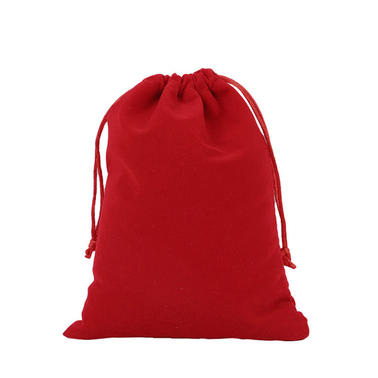 Double Sided Red Velvet Drawstring Bags - 4 Sizes